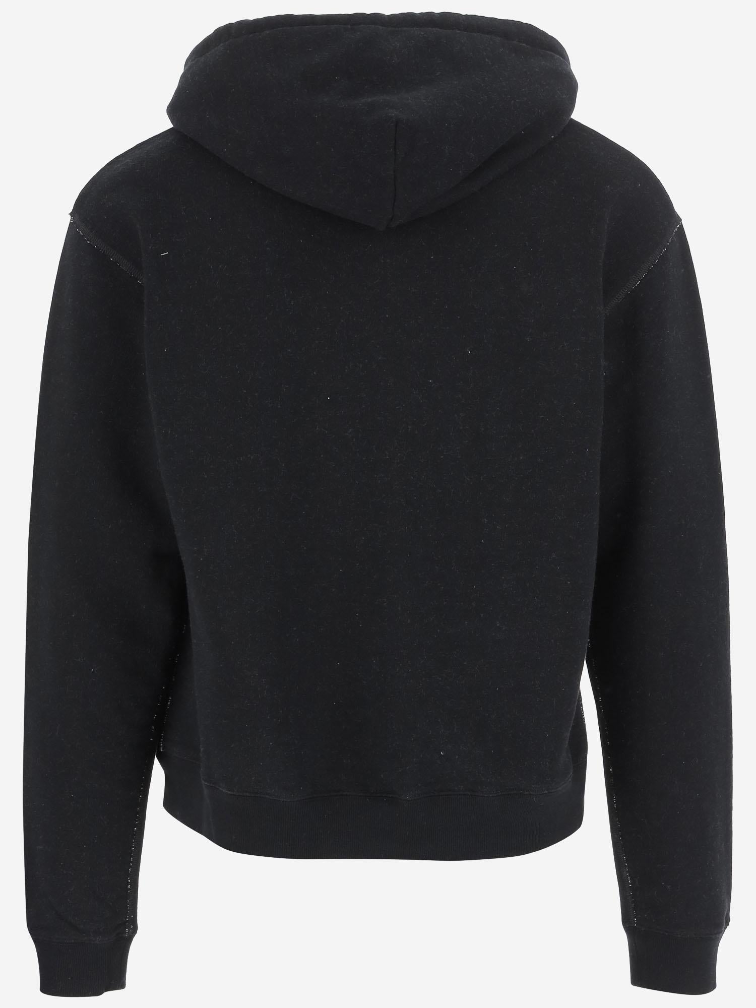 FELPA IN COTONE E VISCOSA CON LOGO 7V3MF29M B1M9RA VALENTINO 