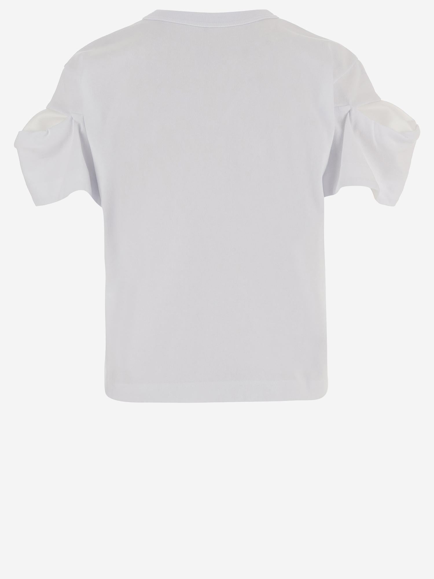 T-SHIRT IN COTONE CON MANICHE DOPPIE 08354 101 SACAI 