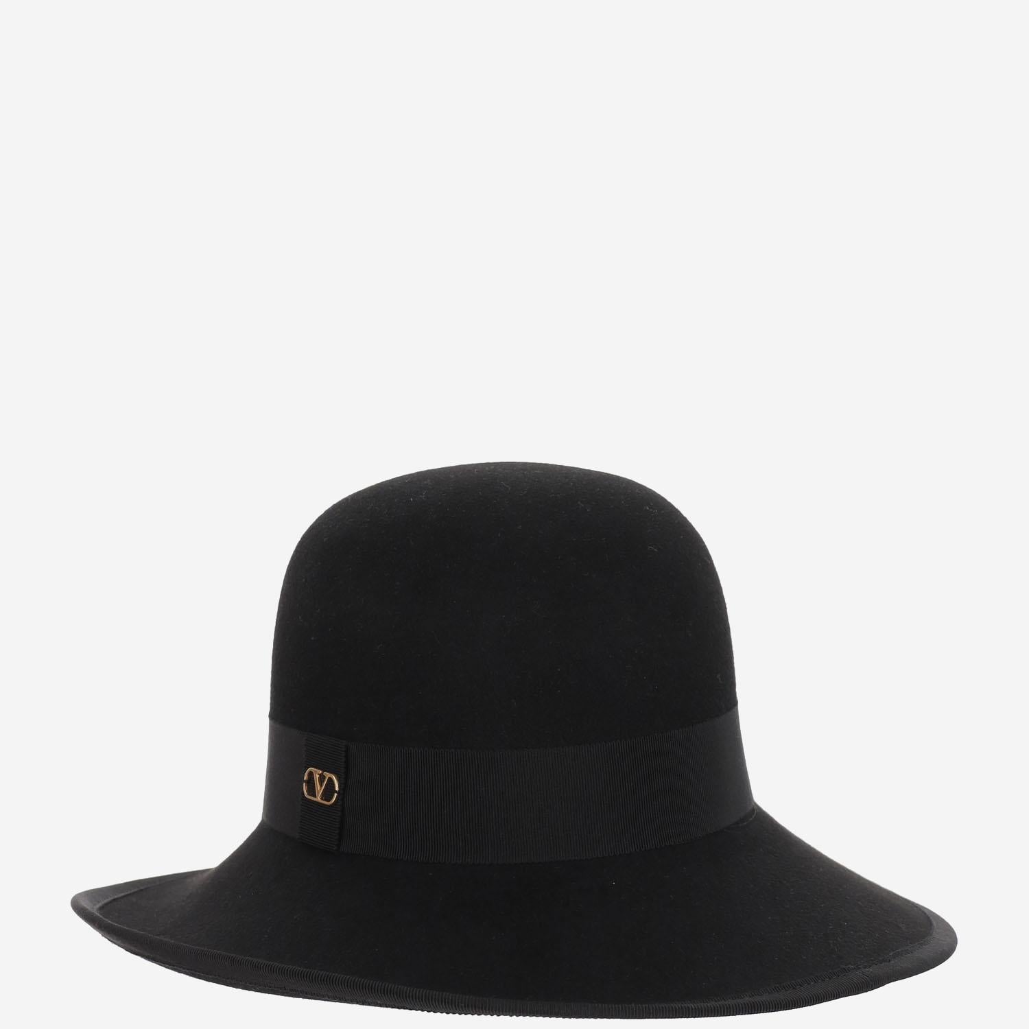 CAPPELLO VLOGO SIGNATURE IN FELTRO DI CONIGLIO 7W2HE00F PMUFV0 VALENTINO GARAVANI 