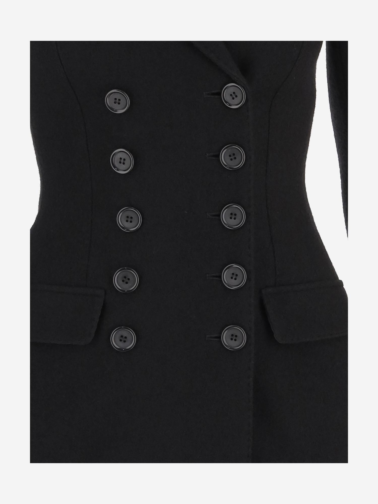 GIACCA DOPPIOPETTO IN PANNO LANA F27HDT HU2BBN0000 DOLCE & GABBANA 