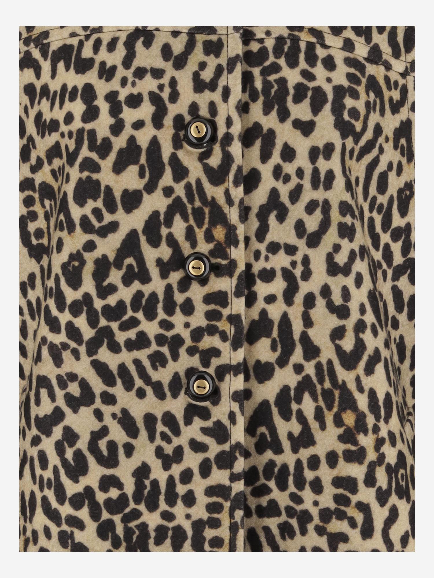 CAPPOTTO IN LANA CON MOTIVO ANIMALIER 7B3CG4Q0 9G7AN2 VALENTINO 