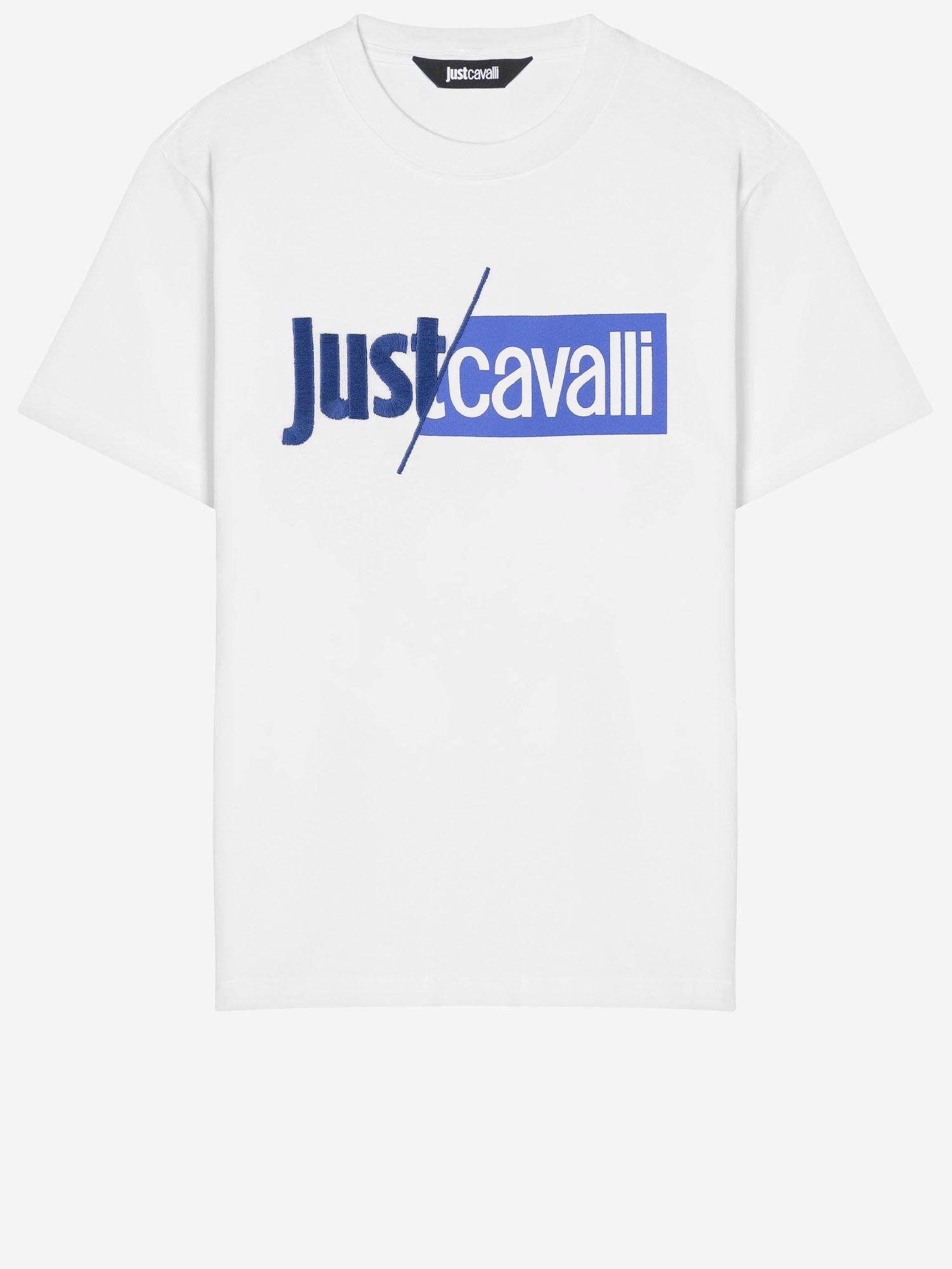 T-SHIRT IN COTONE CON LOGO 80OAHF01 CJ800003 JUST CAVALLI 