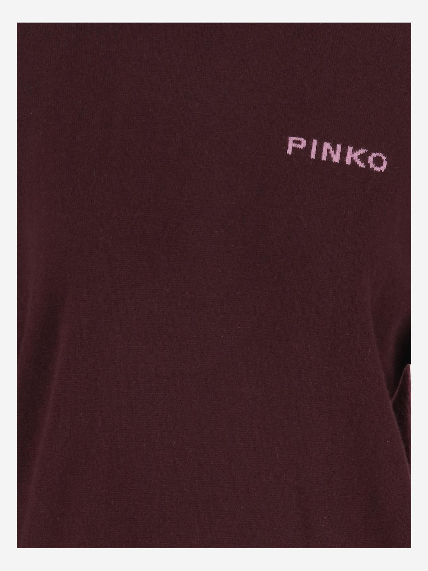 MAGLIONE IN LANA E CASHMERE CON LOGO 105561 A2SIYND PINKO 