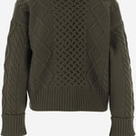 CARDIGAN IN CASHMERE CON MOTIVO TRECCIA KNCD24121 152 ARCH4 