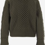 CARDIGAN IN CASHMERE CON MOTIVO TRECCIA KNCD24121 152 ARCH4 