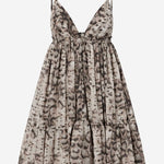 Abito in cotone con motivo animalier 106917 A3APCZ9 PINKO 