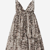 Abito in cotone con motivo animalier 106917 A3APCZ9 PINKO 