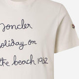 T-SHIRT IN COTONE CON LOGO RICAMATO 8C00053 89B8U034 MONCLER 