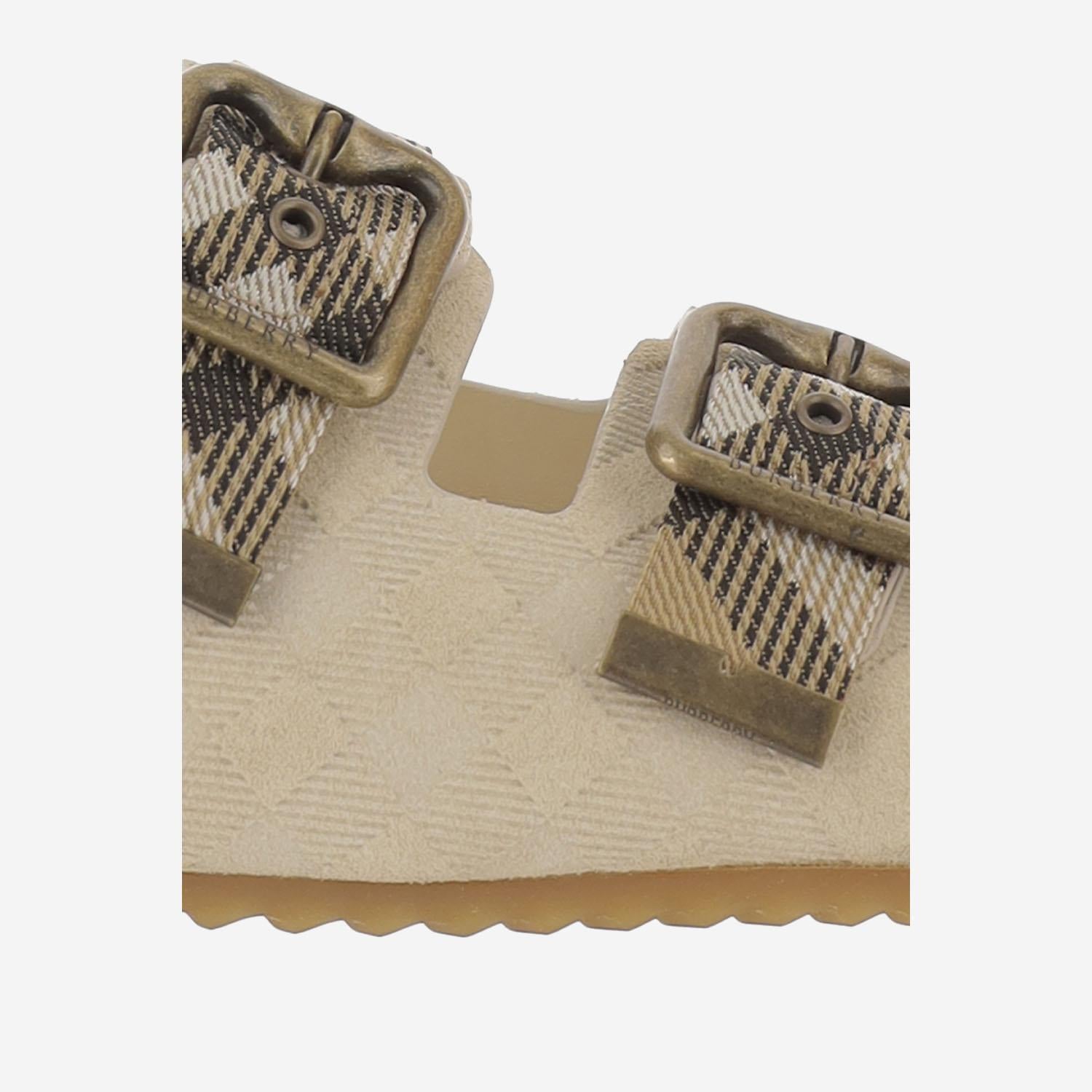 CIABATTE IN MISTO PELLE CON DOPPIO STRAP 8118612 BAKE BURBERRY 