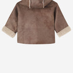 GIACCA CON CAPPUCCIO E FODERA IN PELLICCIA SINTETICA 25W229 BROWN 1+ IN THE FAMILY KIDS 