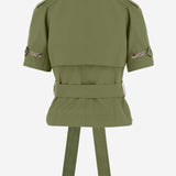 CAMICIA TRENCH CROPPED IN POPELINE DI COTONE 8117711 PASTURE BURBERRY 
