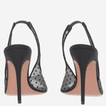 KRISTINA SLINGBACK IN TESSUTO KRISTINALACESLING BLACK AMINA MUADDI 