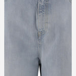 PANTALONI A PALAZZO IN DENIM DI COTONE GWP02079P0018 50134 GOLDEN GOOSE 