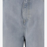 PANTALONI A PALAZZO IN DENIM DI COTONE GWP02079P0018 50134 GOLDEN GOOSE 