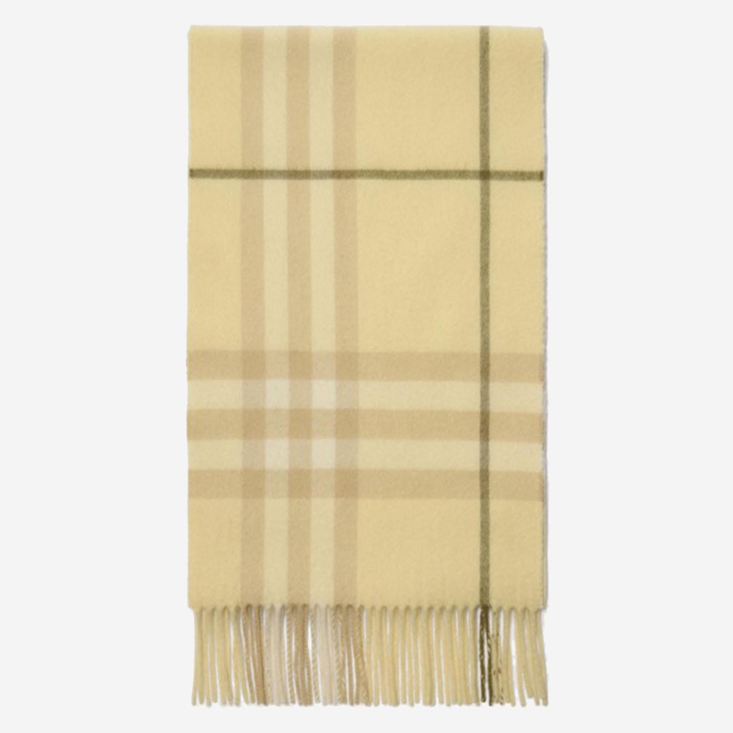 SCIARPA IN CASHMERE CON MOTIVO CHECK 8112710 BUFFYELLOW BURBERRY 