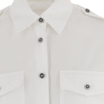 CAMICIA IN COTONE CON BOTTONI A CONTRASTO 1023767 1A147481W000 VERSACE 