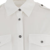 CAMICIA IN COTONE CON BOTTONI A CONTRASTO 1023767 1A147481W000 VERSACE 