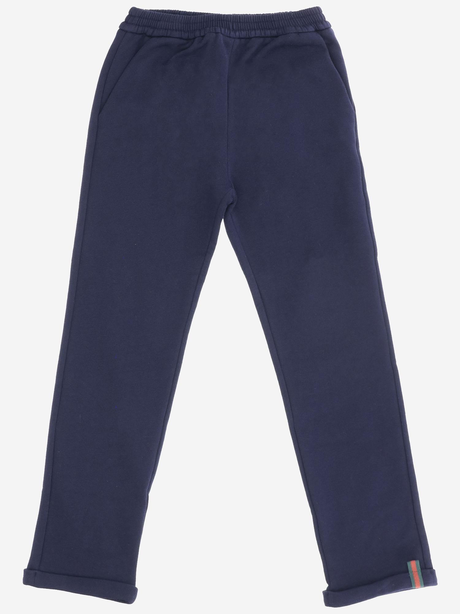 PANTALONI IN COTONE CON NASTRO WEB 786753 XJGPC4780 GUCCI KIDS 