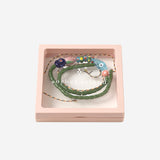 Collana con pesce e perle in vetro MIXEDGLASSBEAD EVILEYEGREEN SORBET ISLAND 