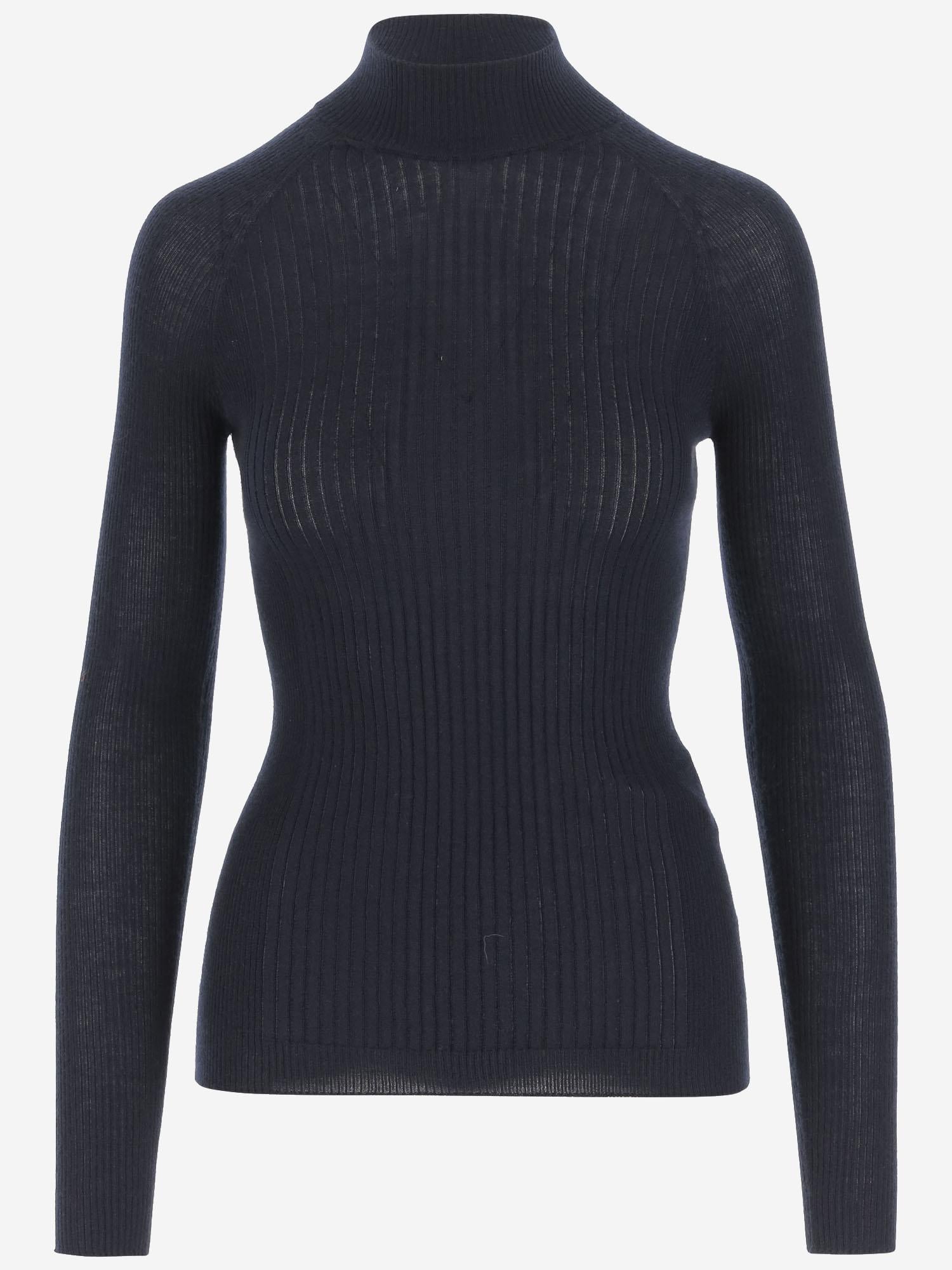 MAGLIA IN CASHMERE E SETA A COSTE W25613 0350 SASUPHI 