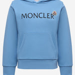 FELPA LOGATA CON CAPPUCCIO IN COTONE 8G0000989AKM 70G MONCLER ENFANTS 