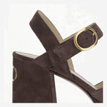 Sandali Fawcette in pelle scamosciata 100mm<BR/> 7W2S0MI1 DHU0TO VALENTINO GARAVANI 