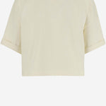 T-SHIRT CROP IN JERSEY DI COTONE 777597 VKLZ09071 BOTTEGA VENETA 