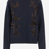 MAGLIONE IN LANA CON MOTIVO FLOREALE J02GP0220 J14802401 JIL SANDER 