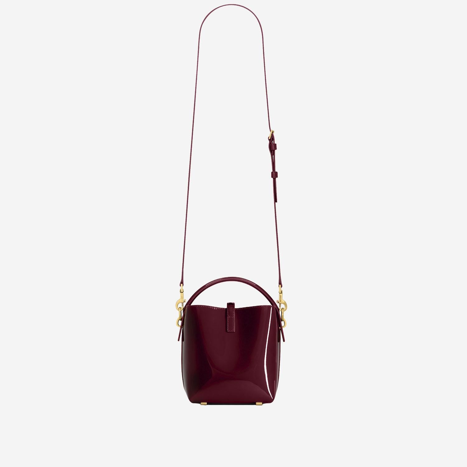 BORSA LE 37 MINI IN PELLE LUCIDA 765870 AAEX16290 SAINT LAURENT 