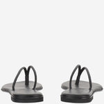 SANDALI IN PELLE CON STRASS BALOS NERO KIMA 
