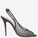 KRISTINA SLINGBACK IN TESSUTO KRISTINALACESLING BLACK AMINA MUADDI 