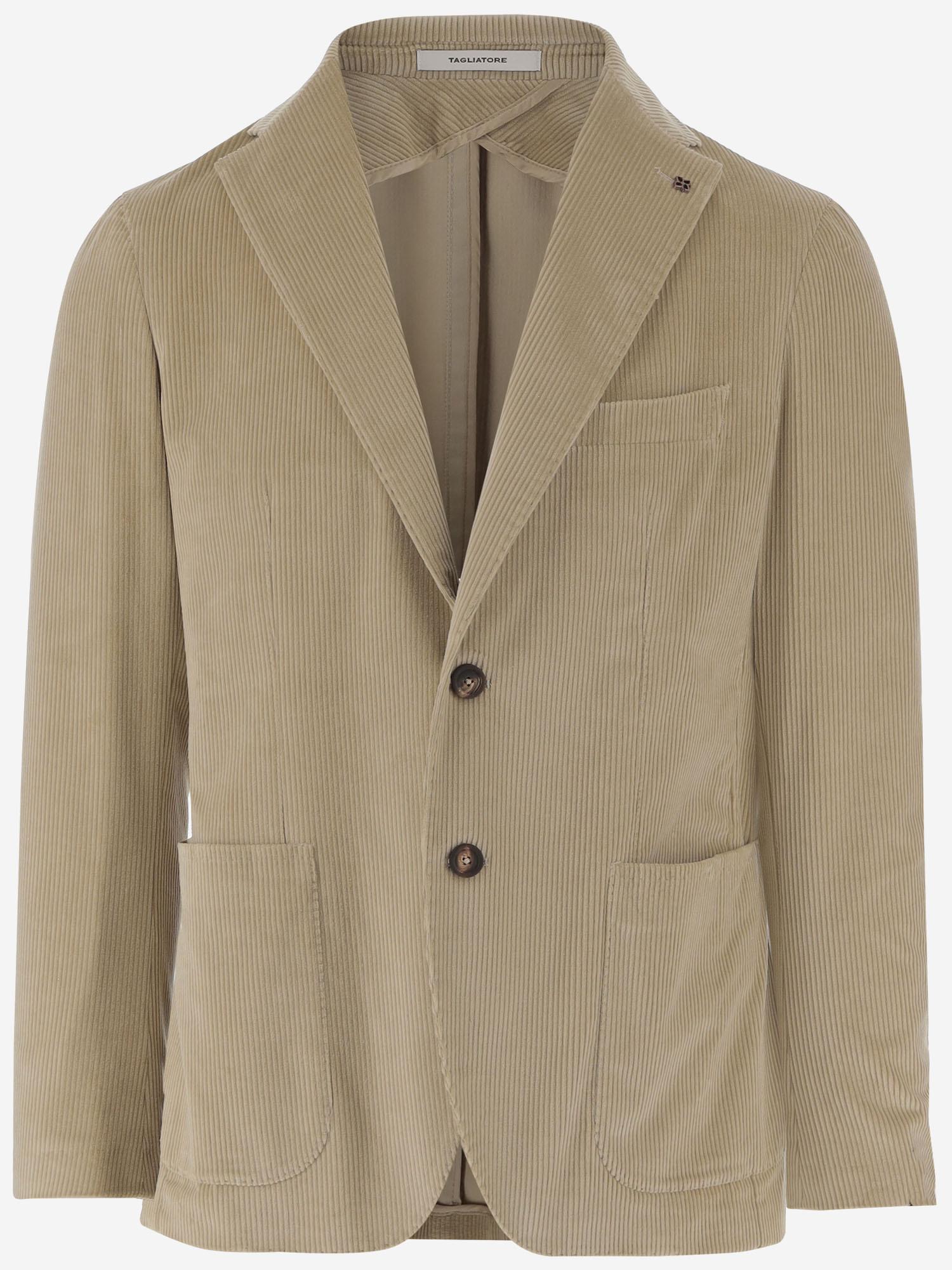 GIACCA MONOPETTO IN VELLUTO DI COTONE STRETCH 1SMC22K 300009A1240 TAGLIATORE 