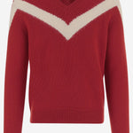 MAGLIONE IN LANA CON VLOGO SU FIOCCO SUL RETRO 7V0KC35Q B5GBRT VALENTINO 