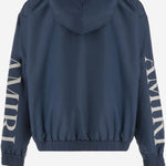 GIACCA IN NYLON CON LOGO AKOULW 1003Midnight Blue AMIRI KIDS 