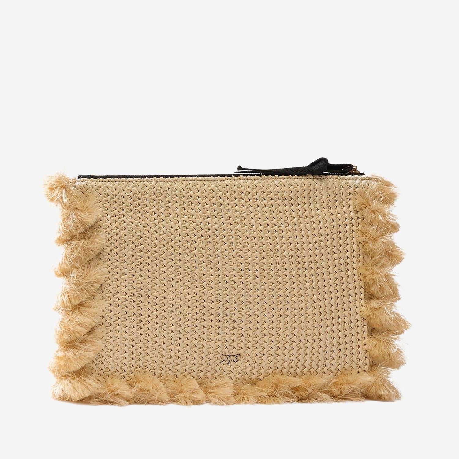 POCHETTE IN RAFIA CON LOGO 106718 A39YHZ3Q PINKO 