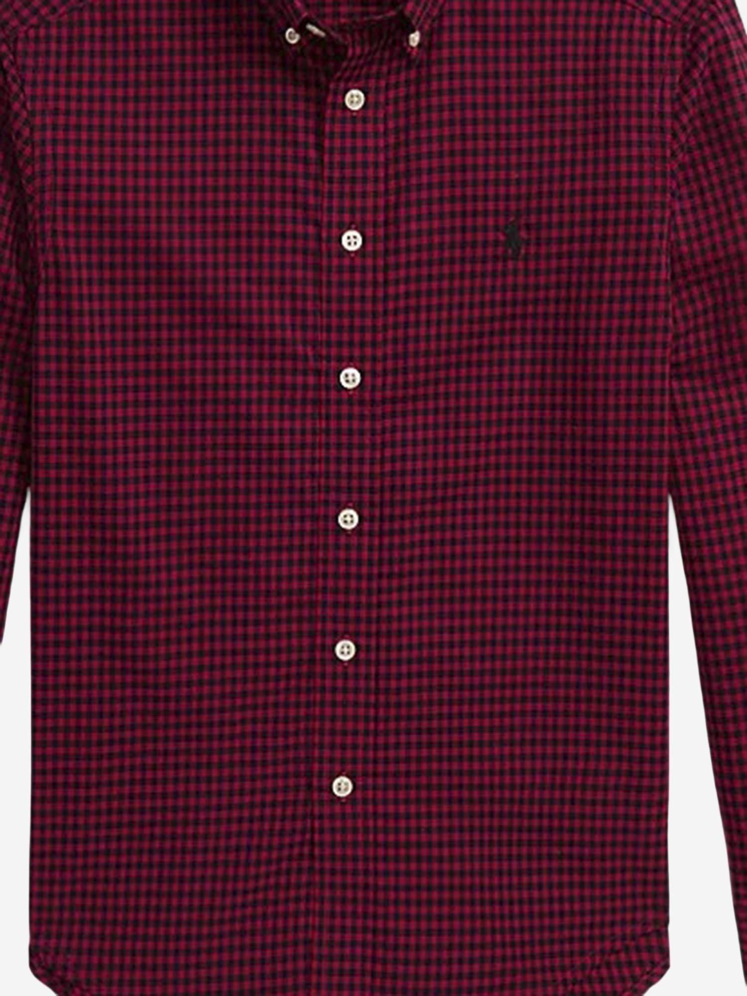 CAMICIA IN COTONE CON MOTIVO A QUADRI 323980977 001 POLO RALPH LAUREN KIDS 