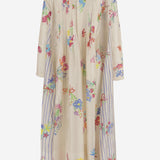 ABITO IN COTONE E SETA A MOTIVO A QUADRI DLWPDOVP01 FIORI PERO 