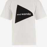 T-SHIRT IN MISTO COTONE CON LOGO 5746984076 030 AND WANDER 