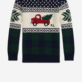 Maglia in cotone con furgone a intarsi 323981051 001 POLO RALPH LAUREN KIDS 