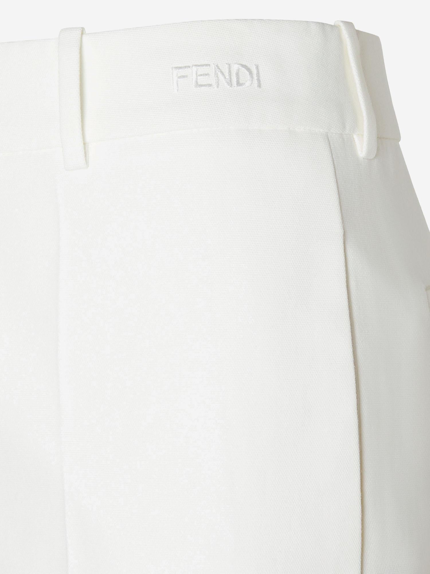 PANTALONI IN COTONE E SETA FR6711 AW7QF0ZNM FENDI 