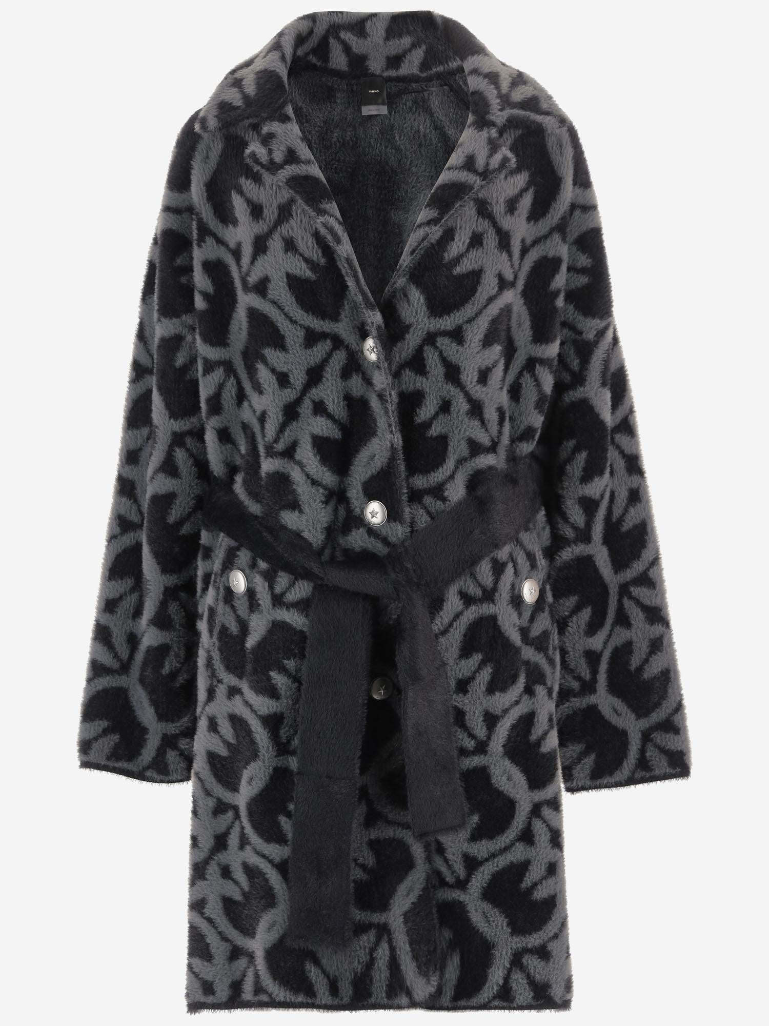 CAPPOTTO IN NYLON CON MOTIVO LOVE BIRDS 105415 A2WYIZ9 PINKO 