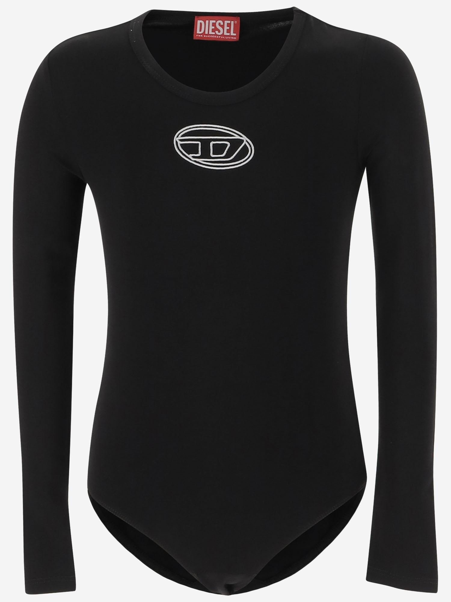 BODY BALAT IN COTONE STRETCH CON LOGO J02433 0AFAAK900 DIESEL KIDS 