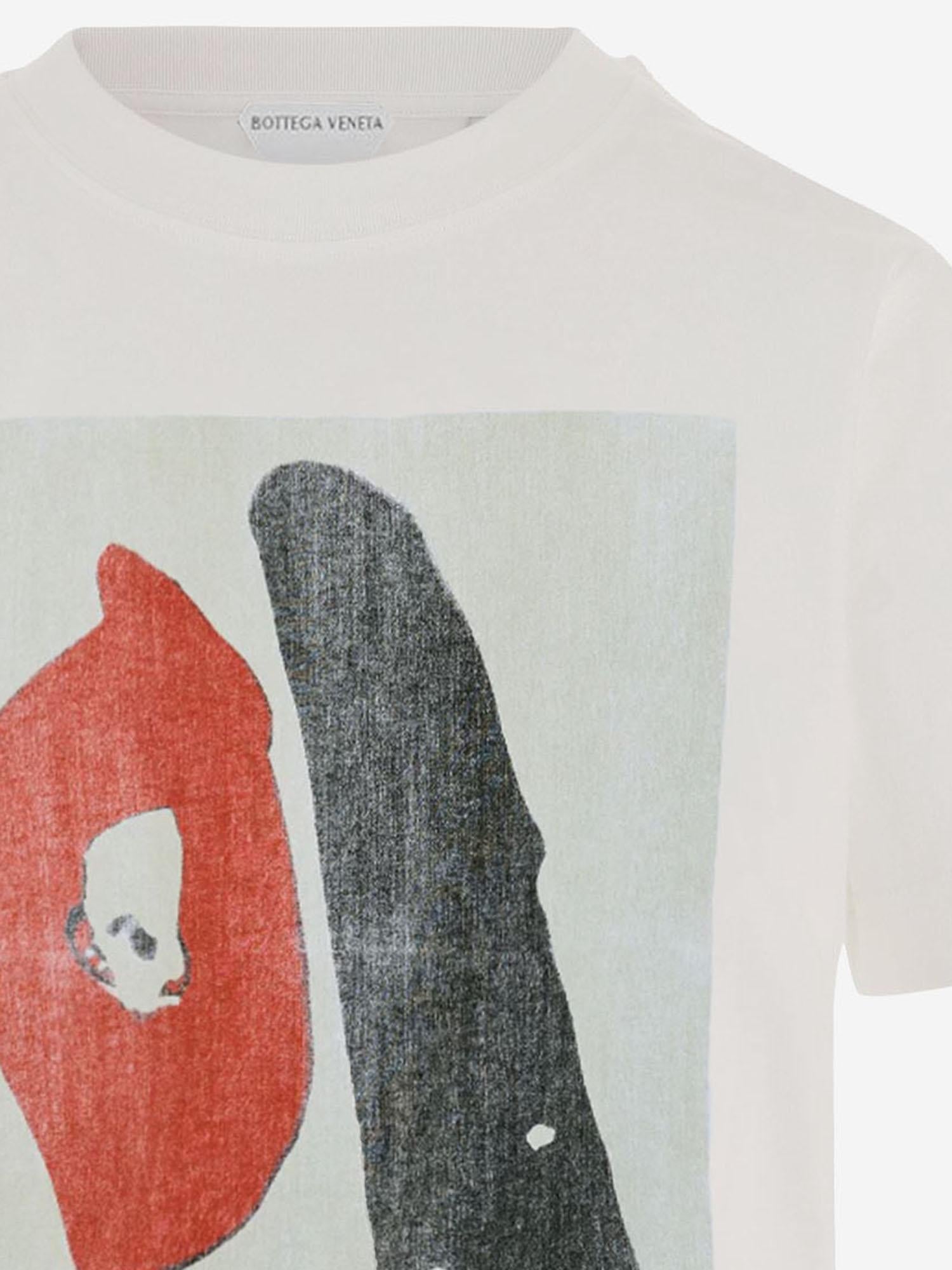 T-SHIRT IN COTONE CON STAMPA 864789 V6JW09000 BOTTEGA VENETA 