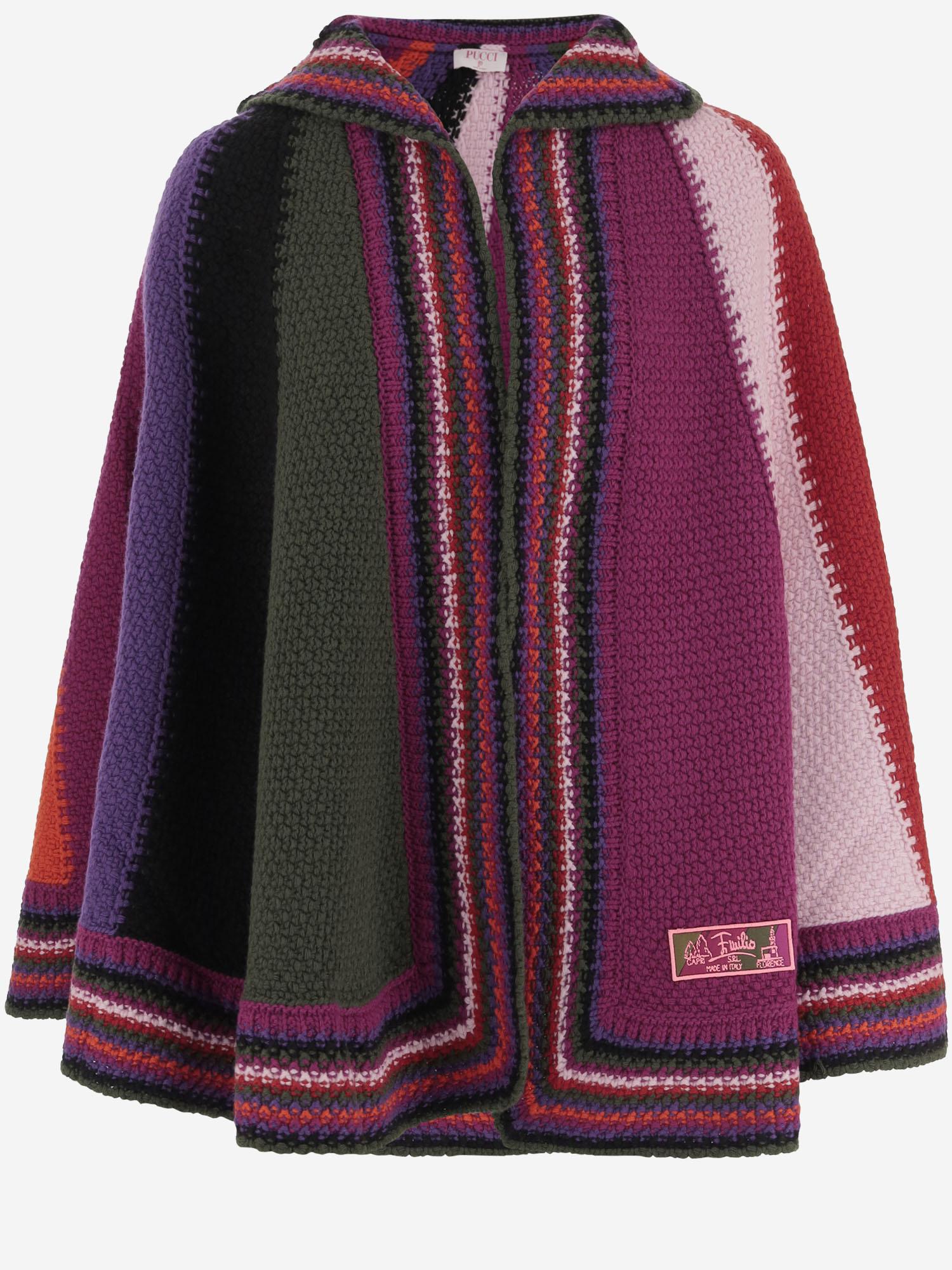 MANTELLA IN LANA COLOR-BLOCK 5UKA01 5U963017 EMILIO PUCCI 