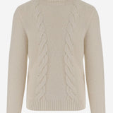 MAGLIA CON TRECCE IN COTONE E ALPACA K4138LW KBG K-WAY 