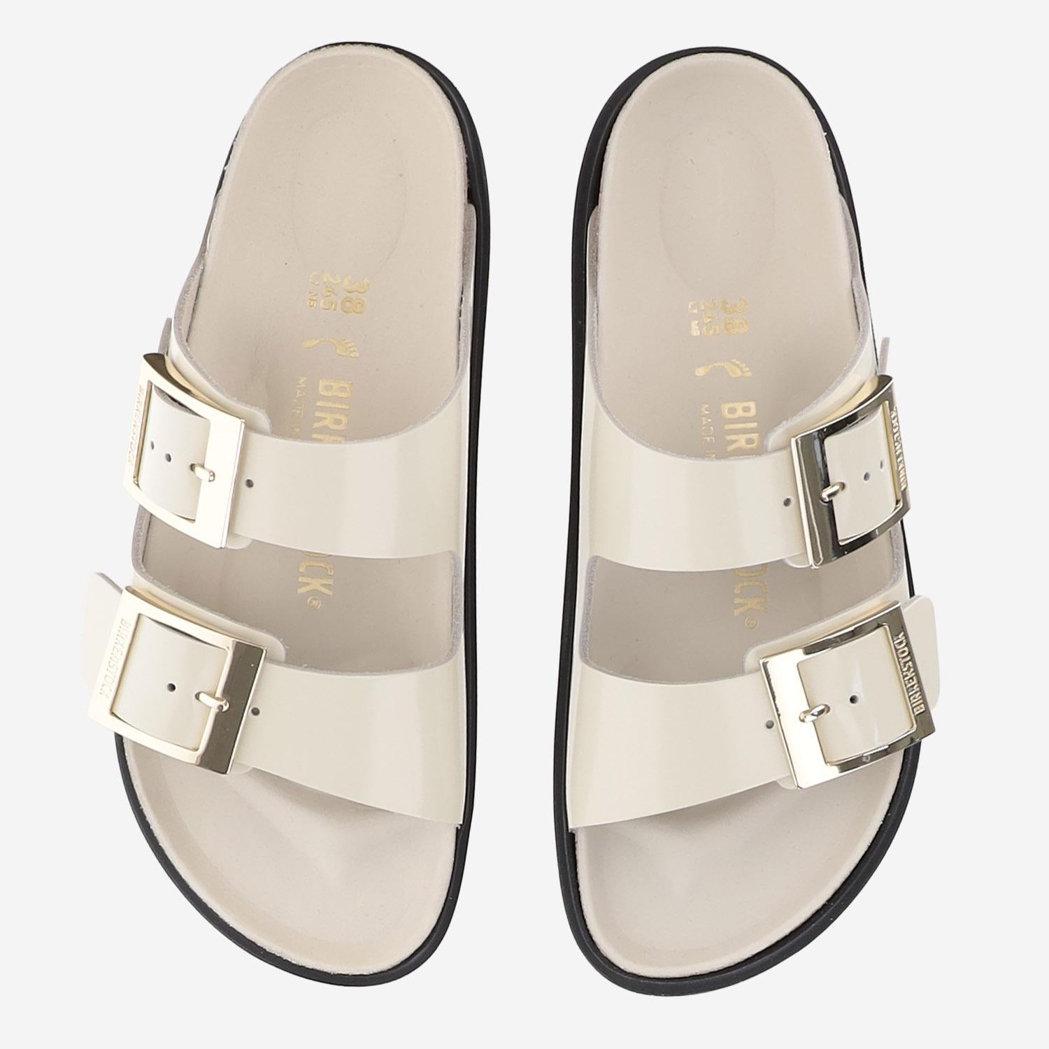 ARIZONA DROPPLED BUCKLE IN PELLE 1031809 ECRU BIRKENSTOCK 
