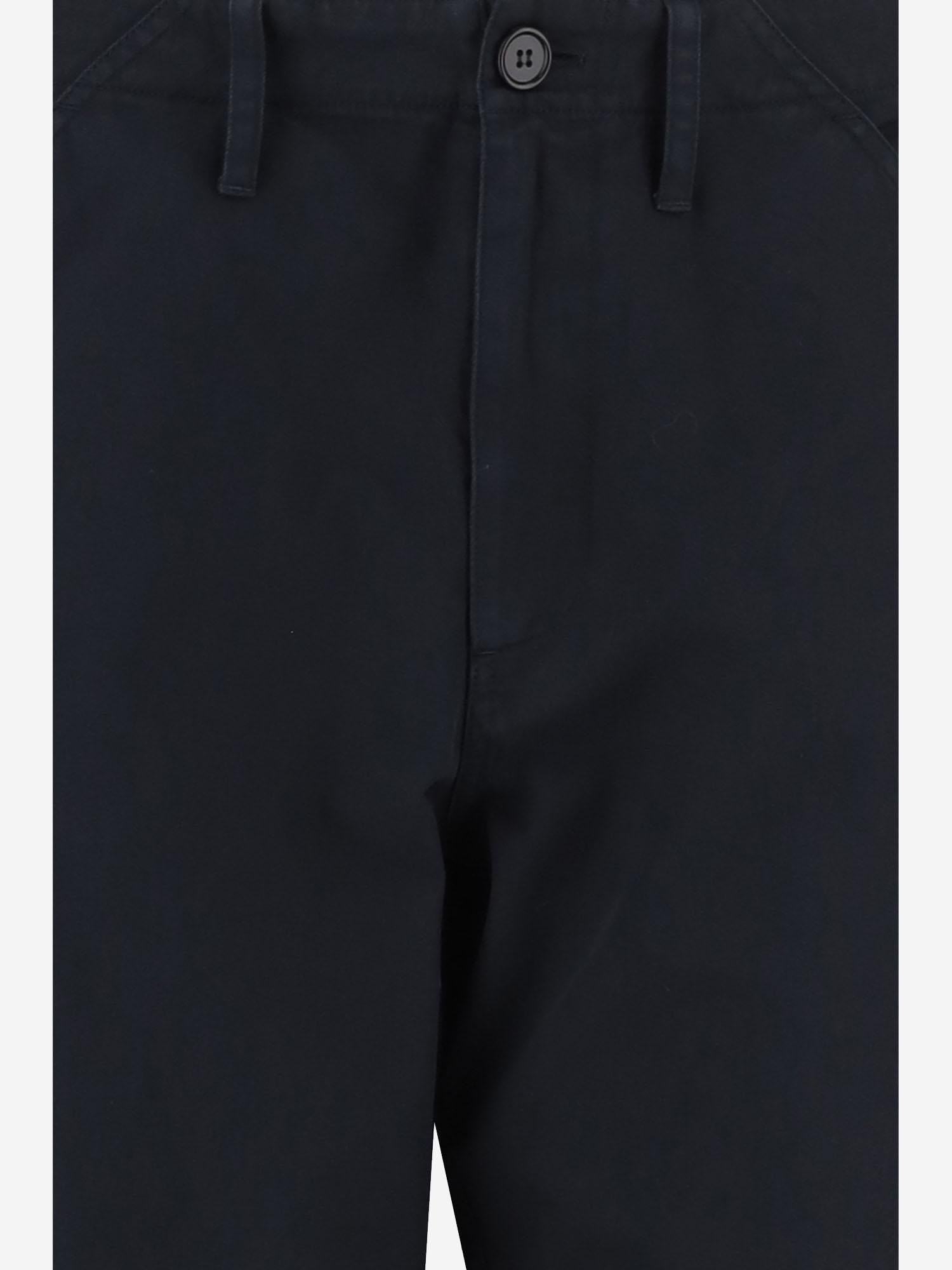 PANTALONI CARGO IN COTONE CON DETTAGLI CHECK 8119203 SILHOUETTEBLUE BURBERRY 