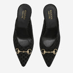 Sabot in velluto con Morsetto dorato 835739 FAETG1000 GUCCI 