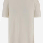 T-SHIRT SERATA IN COTONE E CASHMERE 10491K705 WHT THE ROW 