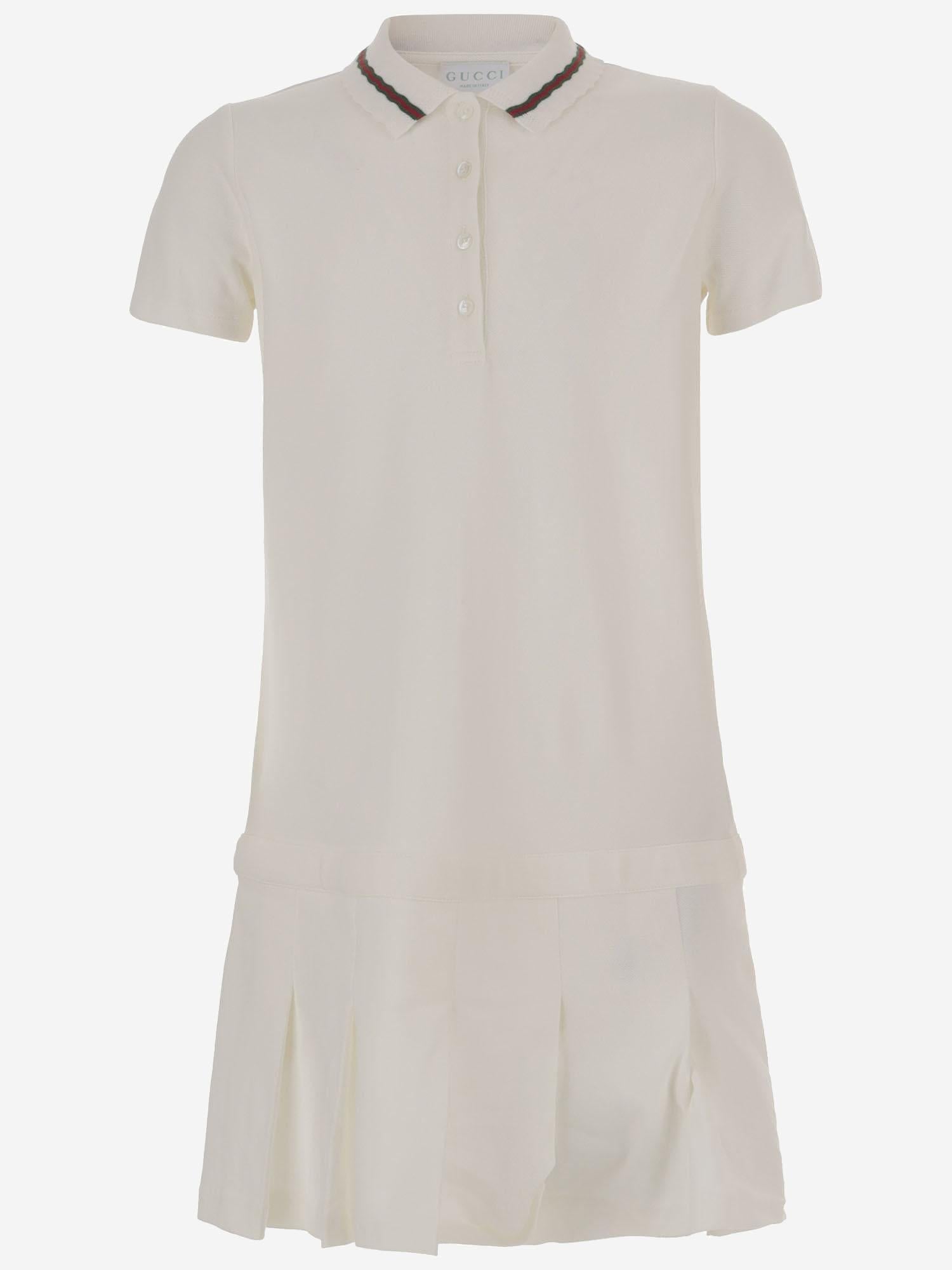 ABITO IN COTONE STRETCH CON NASTRO WEB 852832 XJHRS9024 GUCCI KIDS 